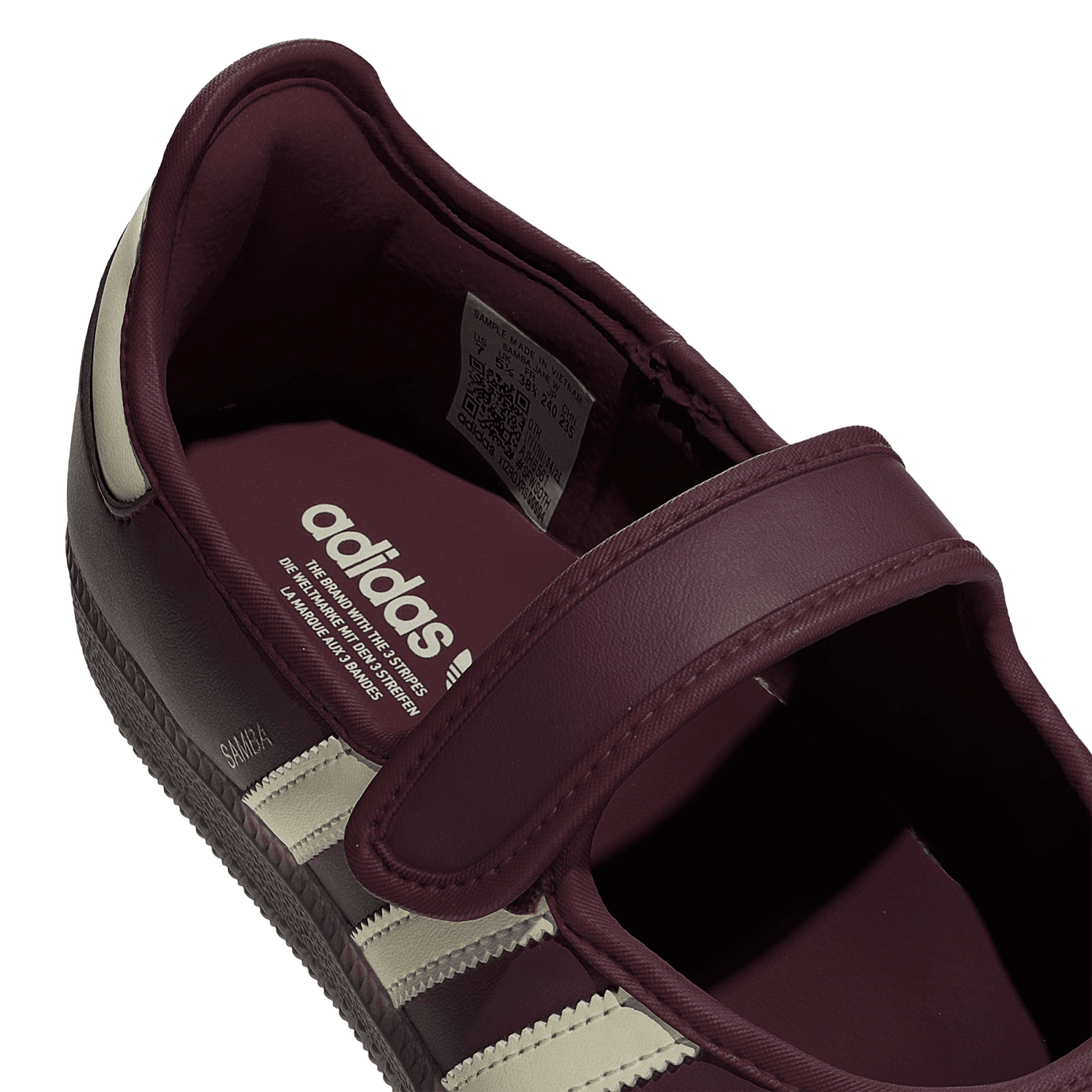 adidas Originals Samba mary jane sneakers in dark red — 8